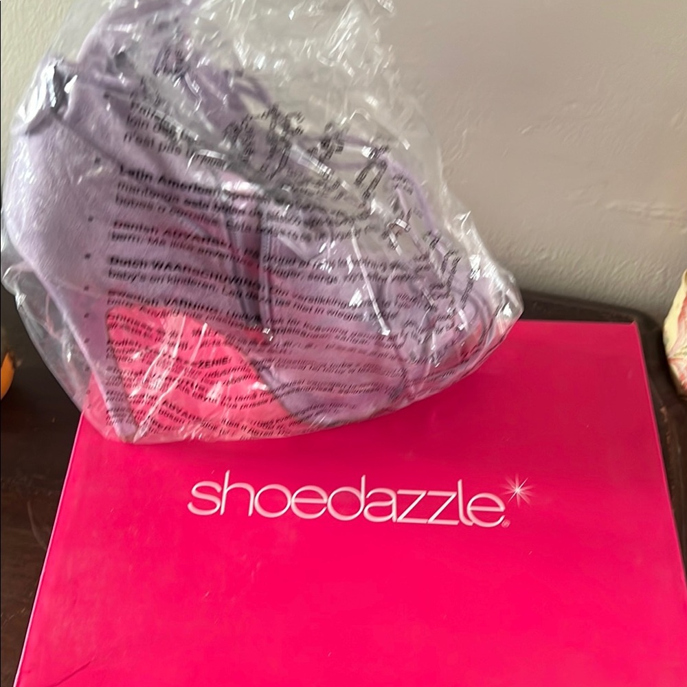 Shoedazzle Purple and Pink Heels